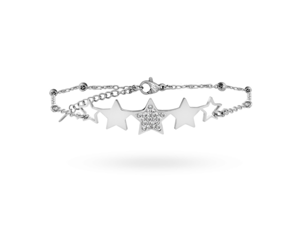 Bracciale con stelline 1 con punti luce Incisione Personalizzata