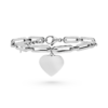 Bracciale ciondolo cuore donna incisione personalizzata 1 per lato