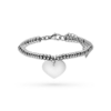 Bracciale con cuore donna incisione personalizzata 1 per lato