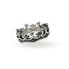 Anello corona unisex in acciaio inossidabile con intagli