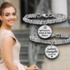 Bracciale Per Damigelle Sposa Con Incisione Personalizzata 1 Dedica