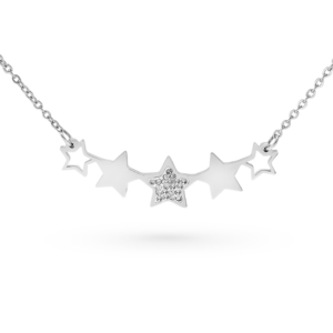 Collana girocollo stelle 1 con punti luce Incisione Personalizzata