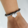 Bracciale nodini Donna con cuore incisione personalizzata