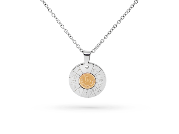 Collana segno zodiacale con incisione personalizzata 1 retro