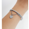 Bracciale con cuore pendente 1 incisione personalizzata